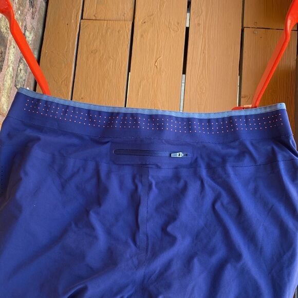 NWOT Speedo Navy Swim Shorts with Orange Accents - Picture 3 of 6